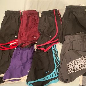 7 pair women’s Nike drifit small shorts 1 pair lounge pants 1 new SHEIN M short